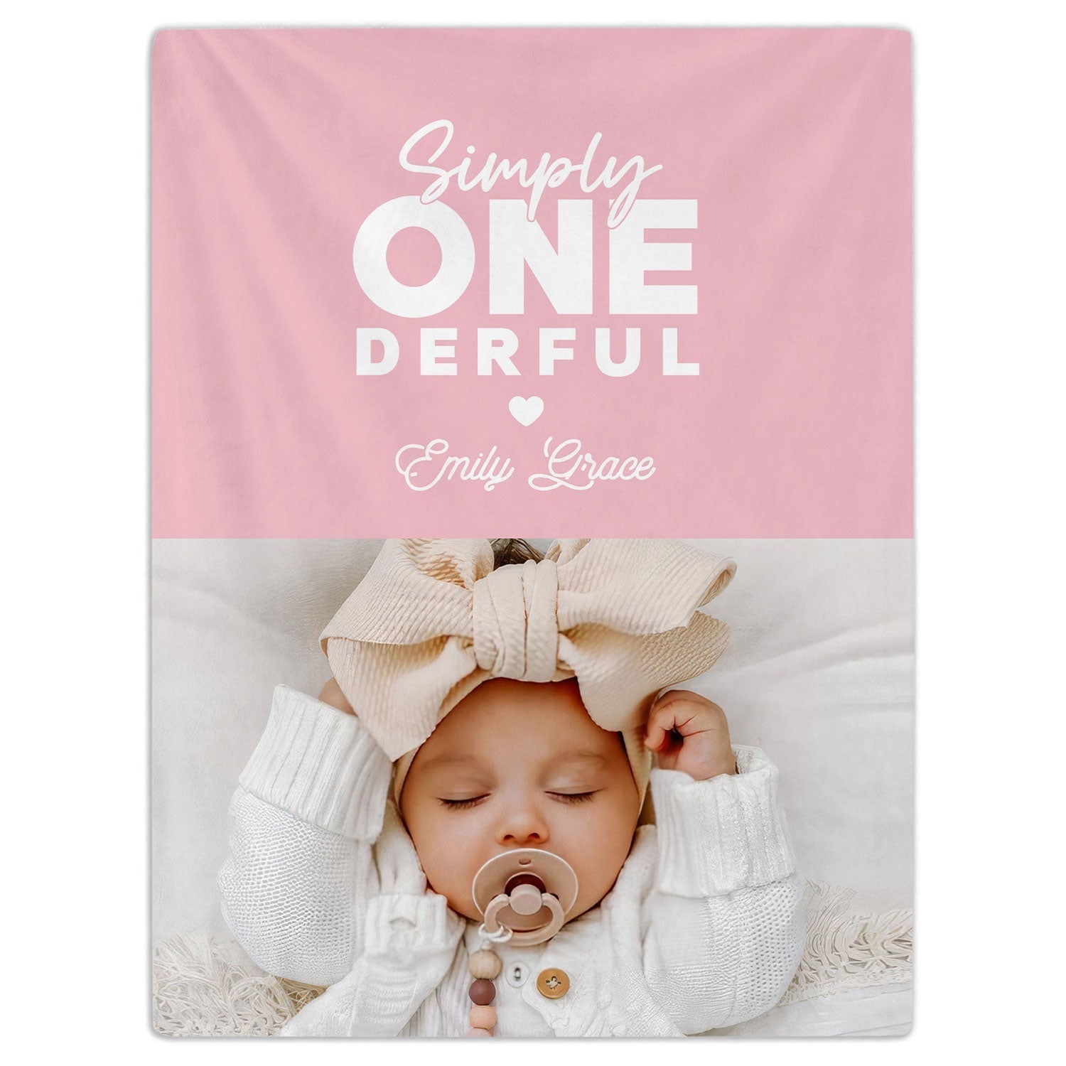Simply ONEderful - Personalized 1st Birthday gift For Baby - Custom Baby Blanket - Elizabethfashions