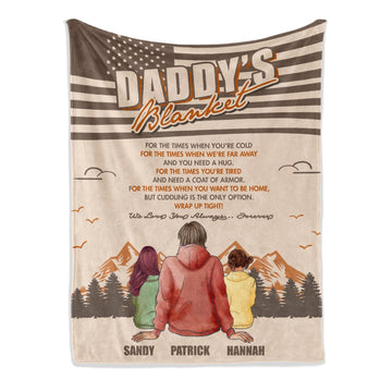 DADDY'S BLANKET - Personalized Father's Day gift For Dad  - Custom Blanket - Elizabethfashions