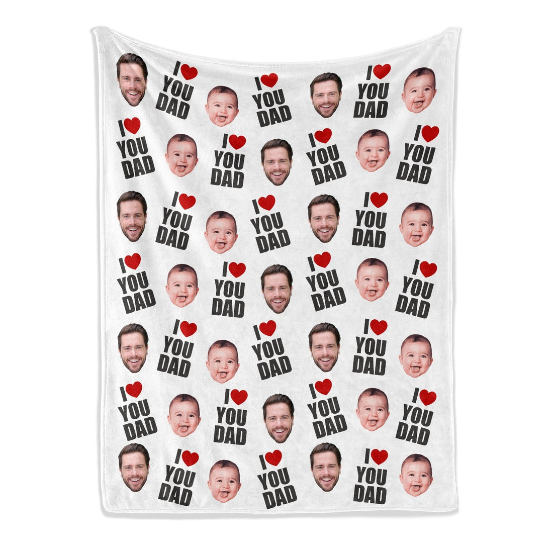I love you daddy blanket - Personalized Father's Day or Birthday gift For Dad - Custom Blanket - Elizabethfashions