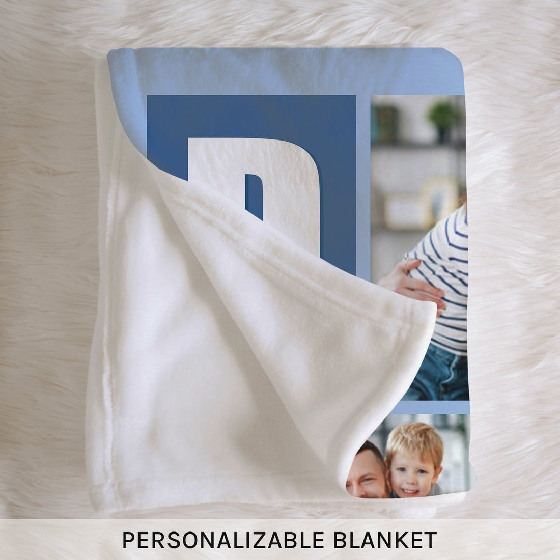 Dad we love you blk - Personalized Father's Day gift For Dad - Custom Blanket - Elizabethfashions