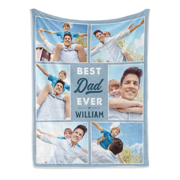 Best DAD ever - Personalized Father's Day or Birthday gift For Dad - Custom Blanket - Elizabethfashions