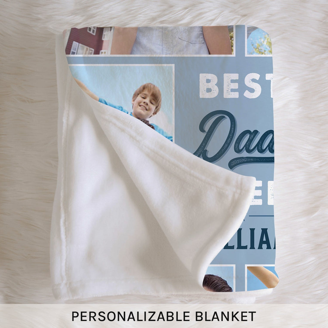 Best DAD ever - Personalized Father's Day or Birthday gift For Dad - Custom Blanket - Elizabethfashions