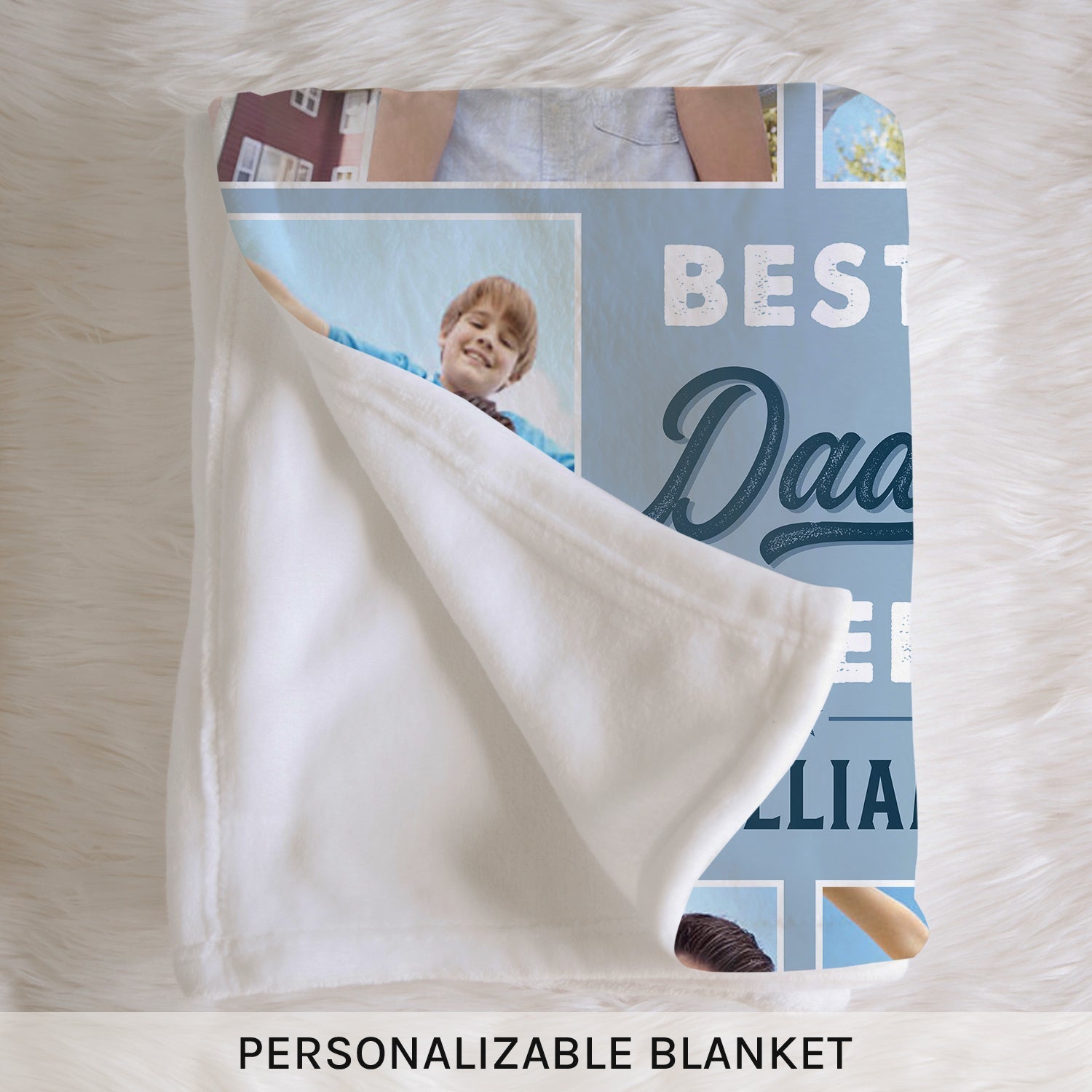 Best DAD ever - Personalized Father's Day or Birthday gift For Dad - Custom Blanket - Elizabethfashions