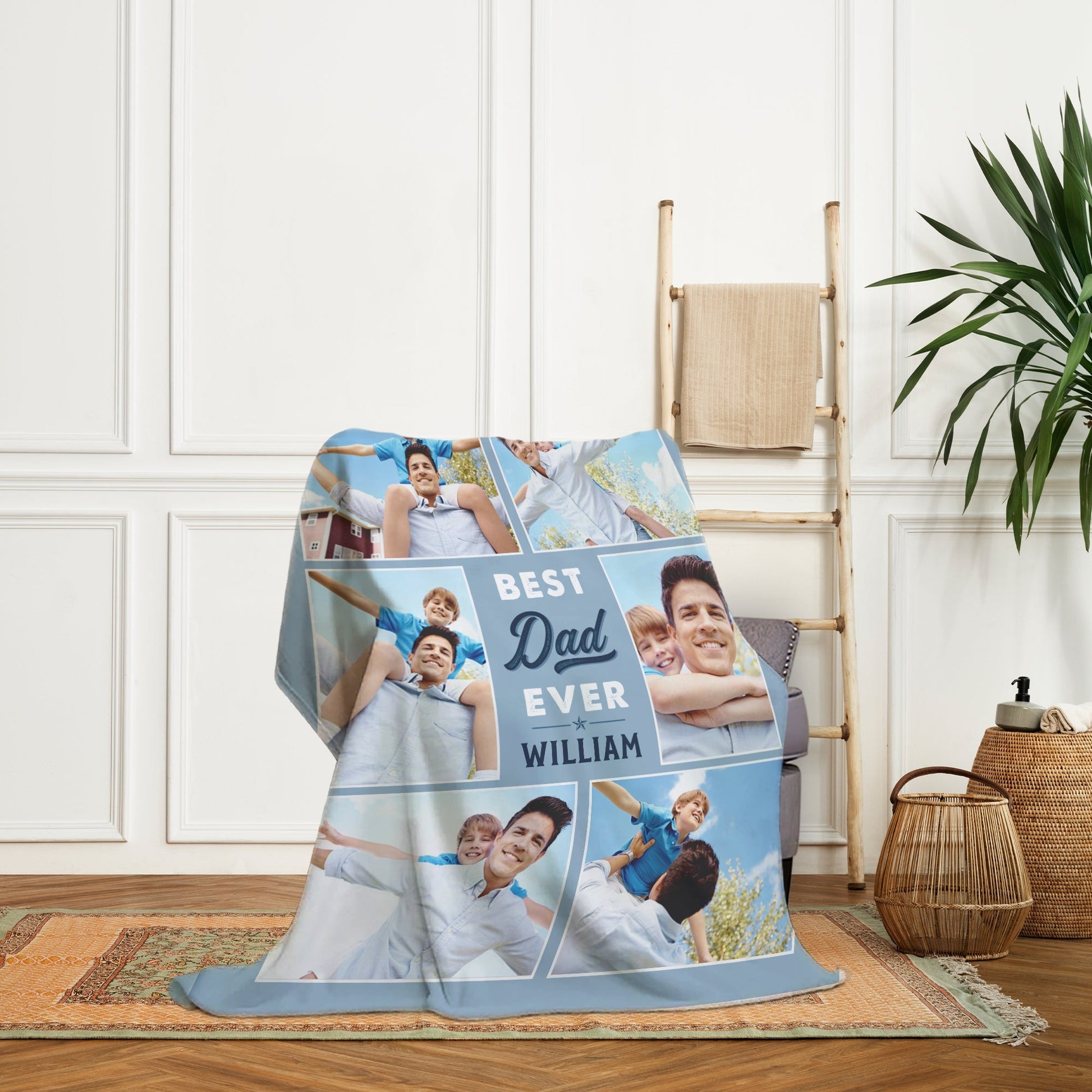 Best DAD ever - Personalized Father's Day or Birthday gift For Dad - Custom Blanket - Elizabethfashions