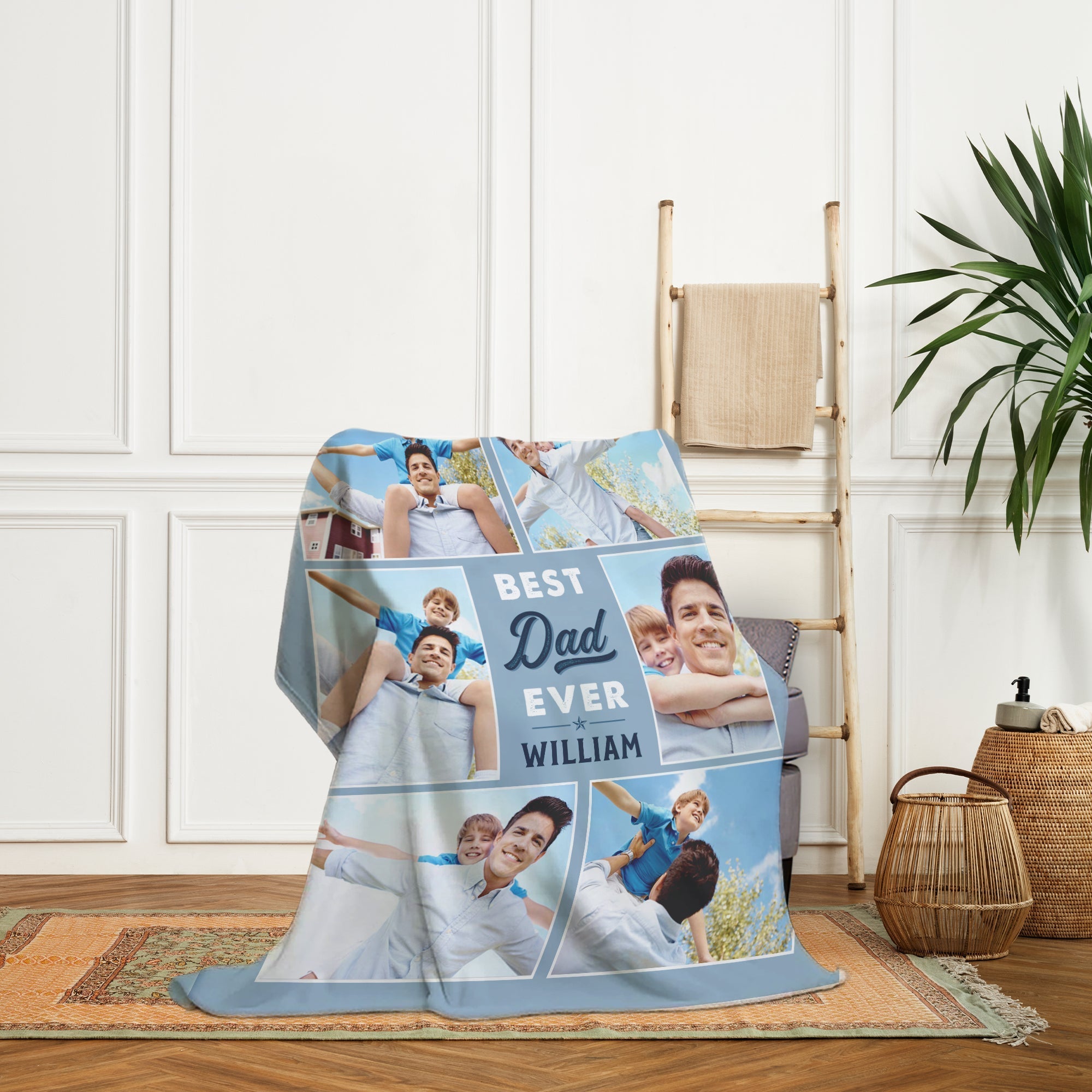 Best DAD ever - Personalized Father's Day or Birthday gift For Dad - Custom Blanket - Elizabethfashions