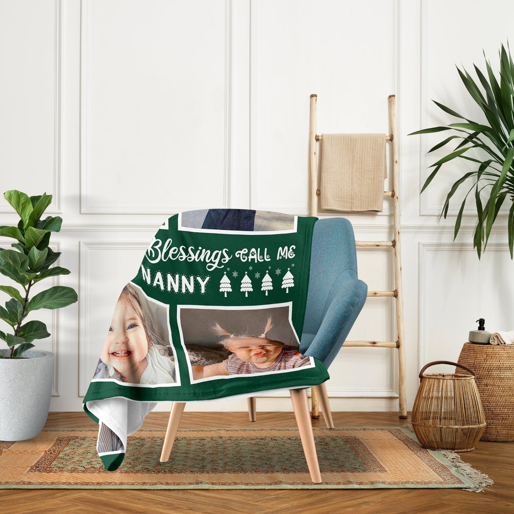 My Greatest Blessings - Personalized Christmas gift For Grandma - Custom Blanket - Elizabethfashions