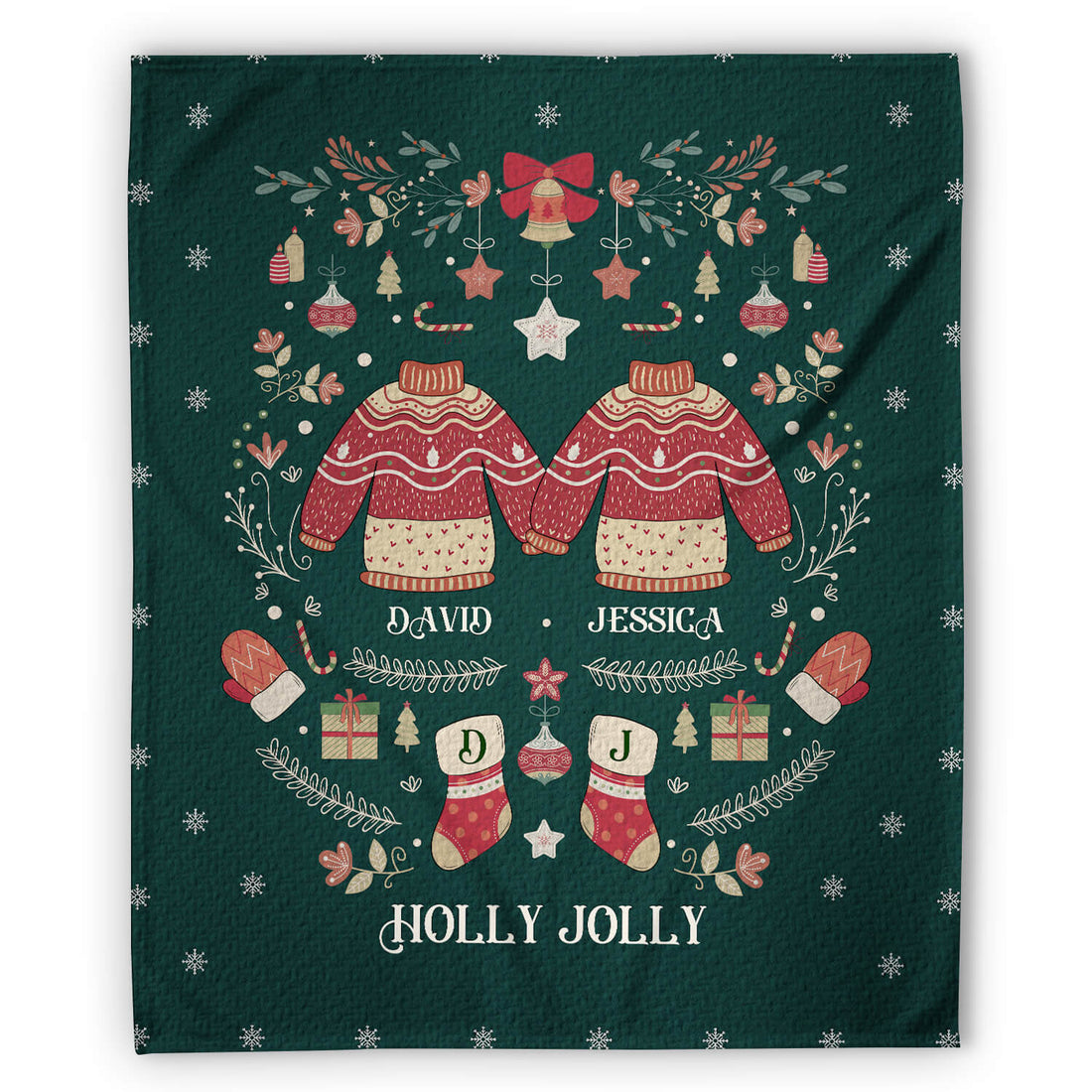 Sweater Couple - Personalized Christmas gift For Husband or Wife - Custom Blanket - Elizabethfashions