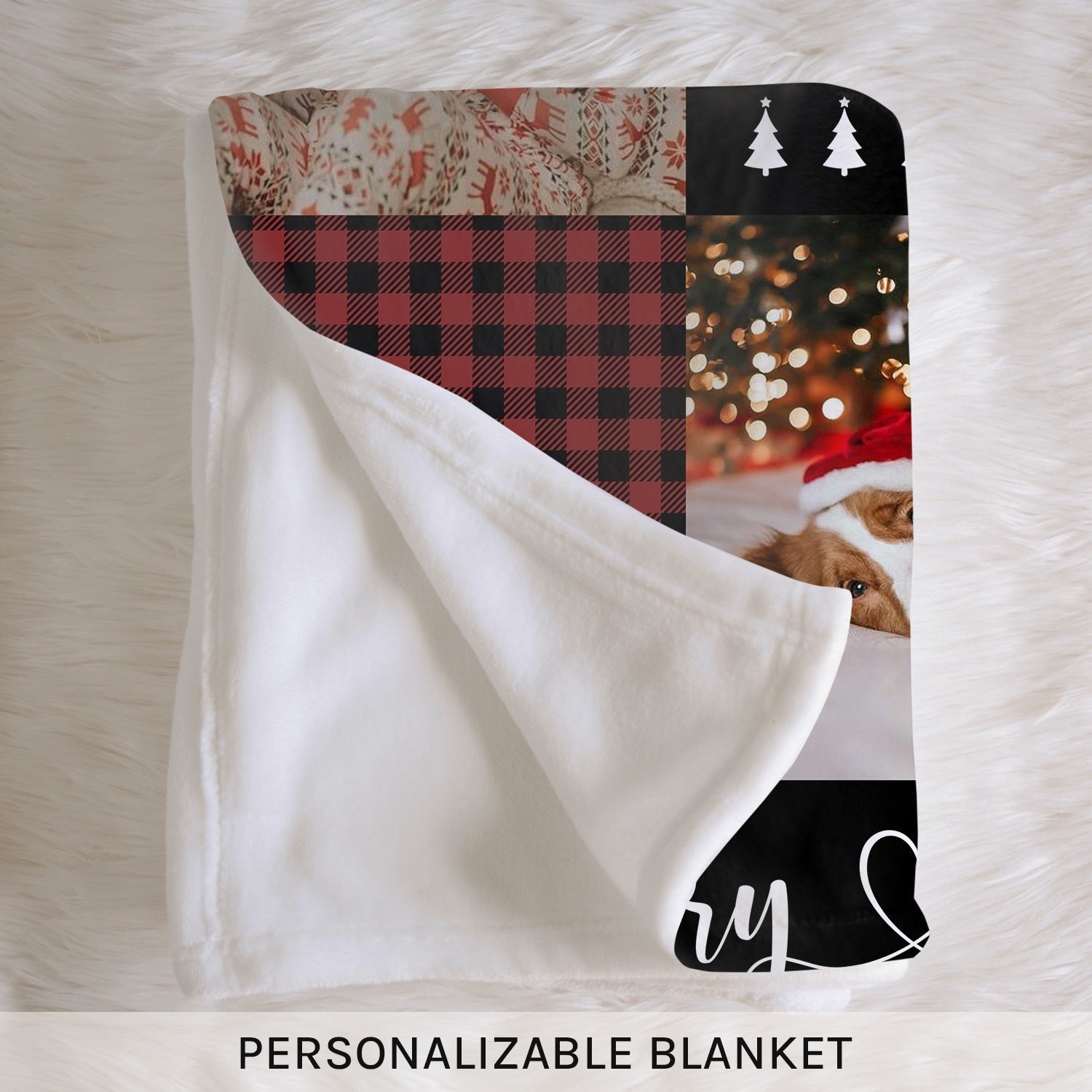 Merry & Bright - Personalized Christmas gift For Family - Custom Blanket - Elizabethfashions