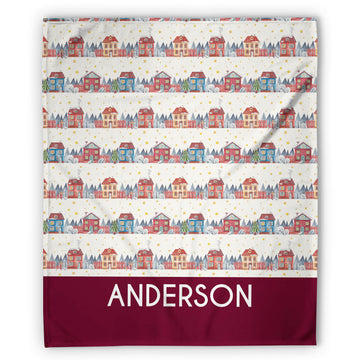 Traditional Rustic Winter - Personalized Christmas gift For Family - Custom Blanket - Elizabethfashions