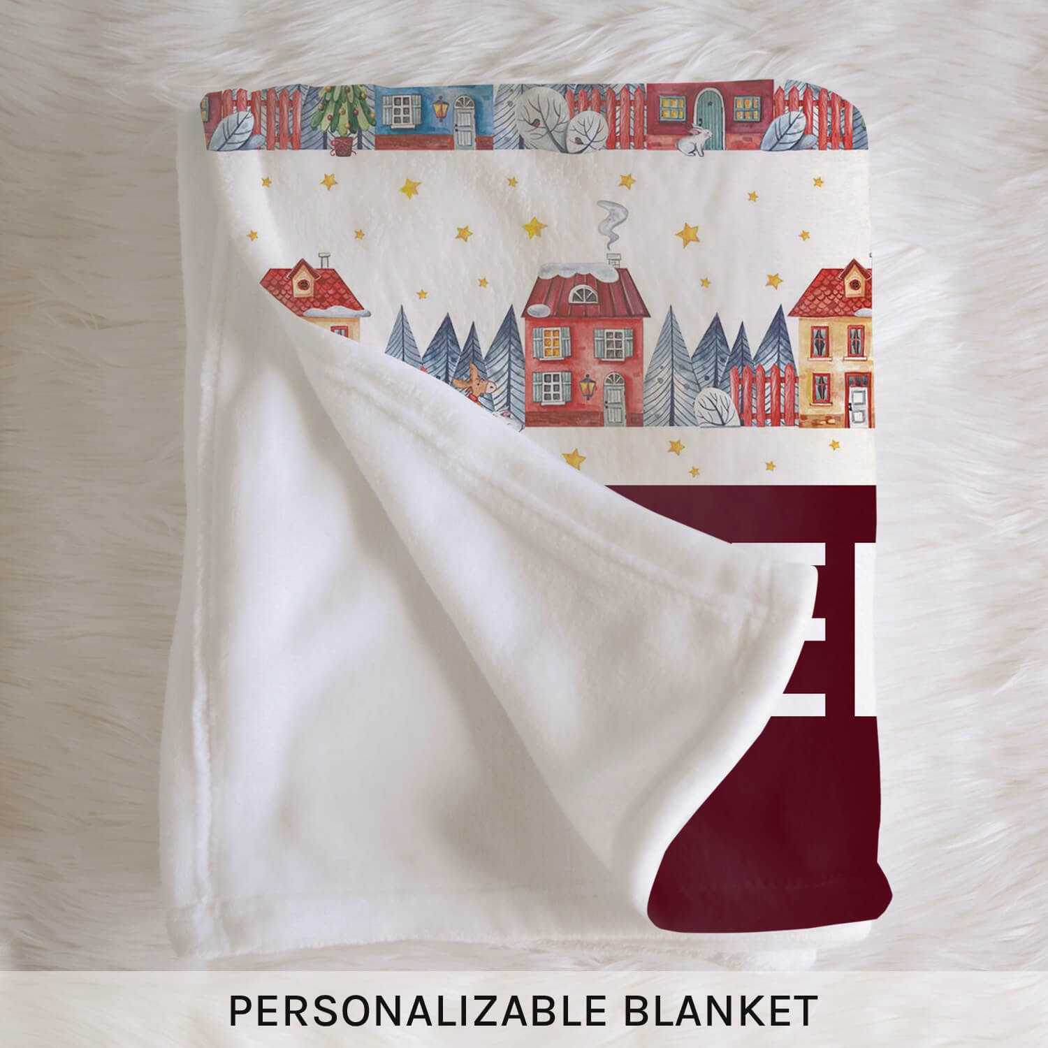 Traditional Rustic Winter - Personalized Christmas gift For Family - Custom Blanket - Elizabethfashions