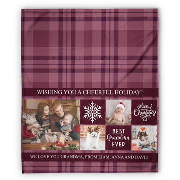 Best Grandma Ever - Personalized Christmas gift For Grandma - Custom Blanket - Elizabethfashions