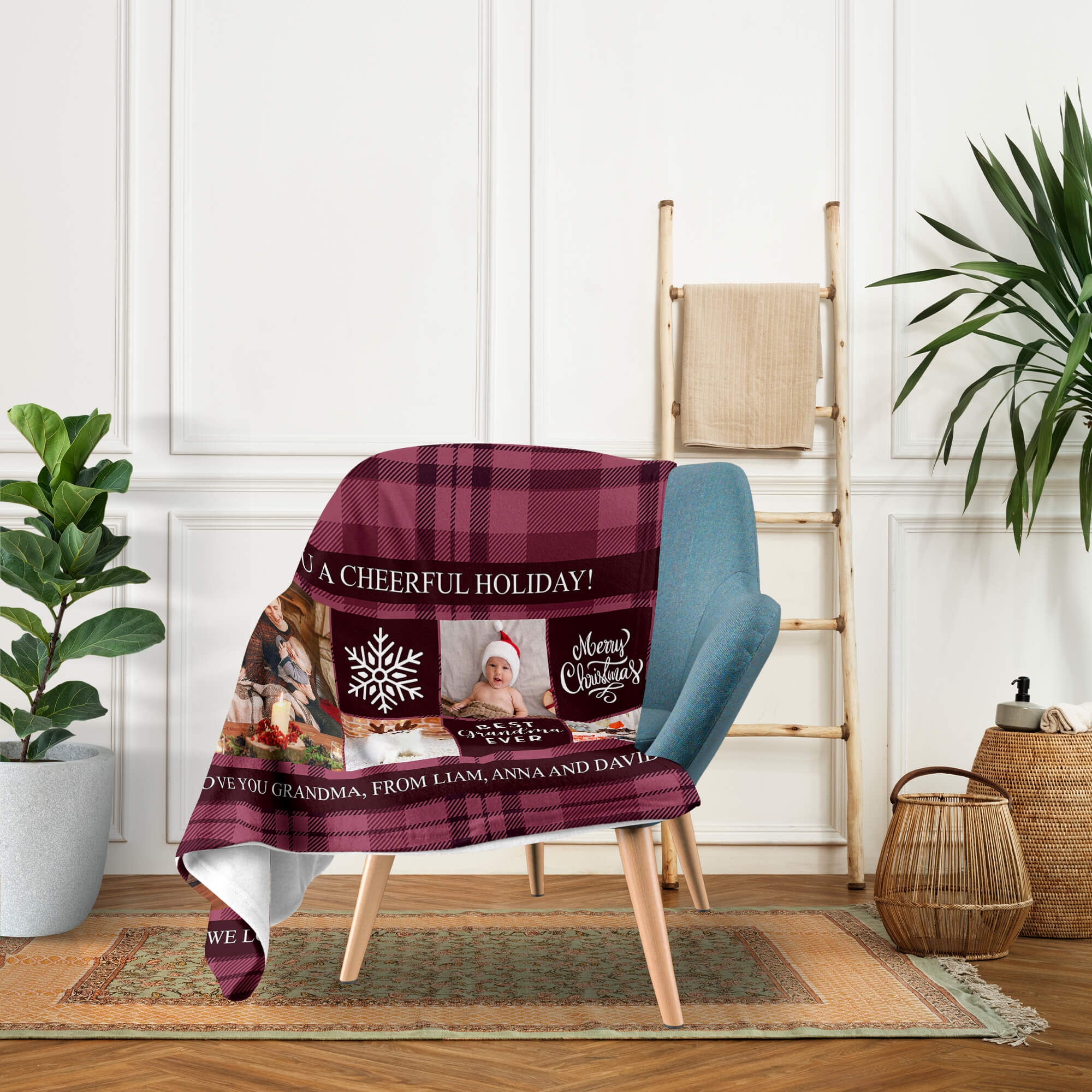 Best Grandma Ever - Personalized Christmas gift For Grandma - Custom Blanket - Elizabethfashions