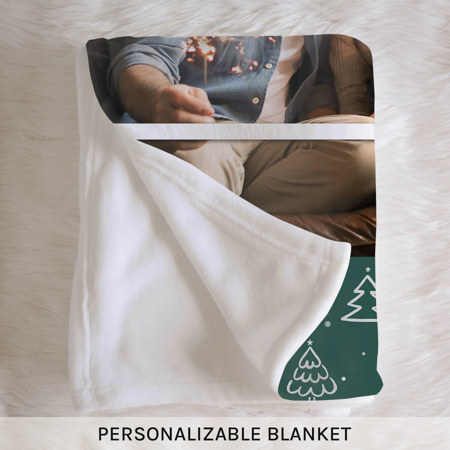 Joyful, Merry, Blessed - Personalized Christmas gift For Family - Custom Blanket - Elizabethfashions