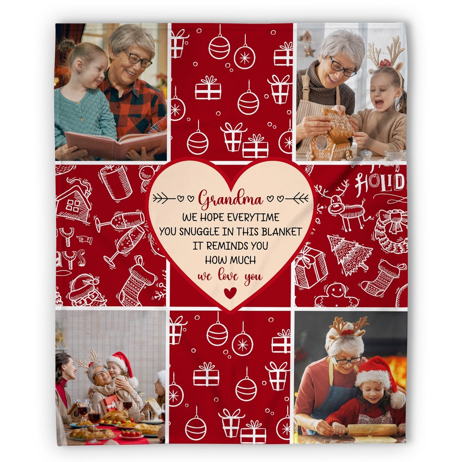 Snuggle This Blanket - Personalized Christmas gift For Grandma - Custom Blanket - Elizabethfashions