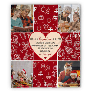 Snuggle This Blanket - Personalized Christmas gift For Grandma - Custom Blanket - Elizabethfashions