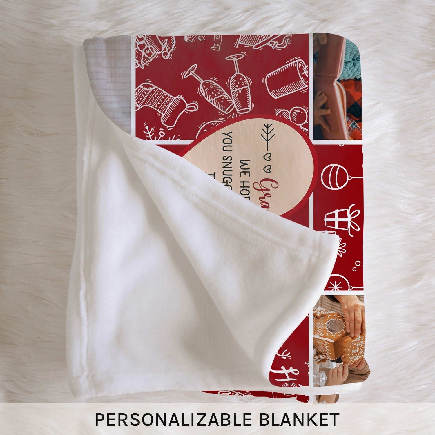 Snuggle This Blanket - Personalized Christmas gift For Grandma - Custom Blanket - Elizabethfashions