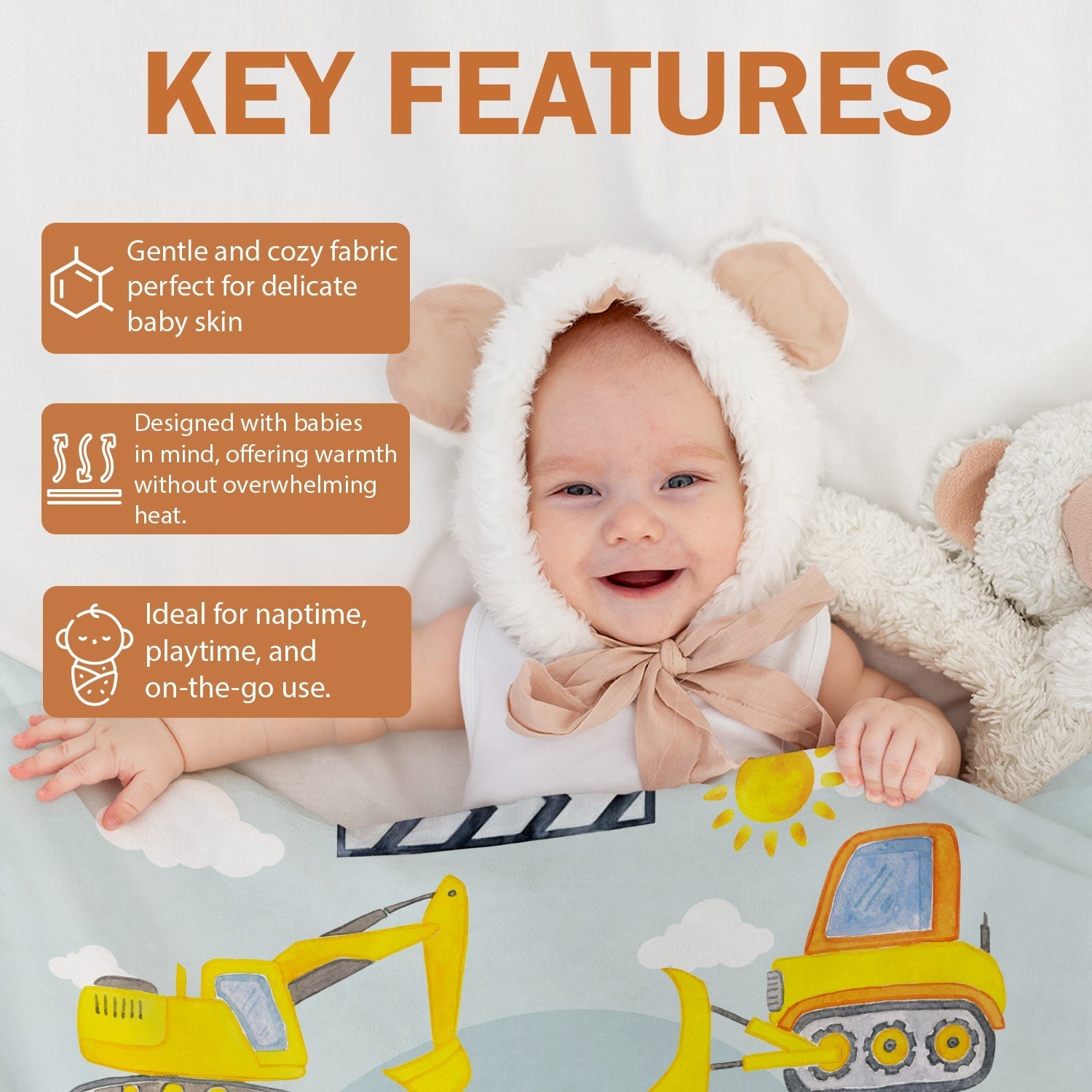 Baby Birth Stats - Personalized gift For Baby - Custom Baby Blanket - Elizabethfashions