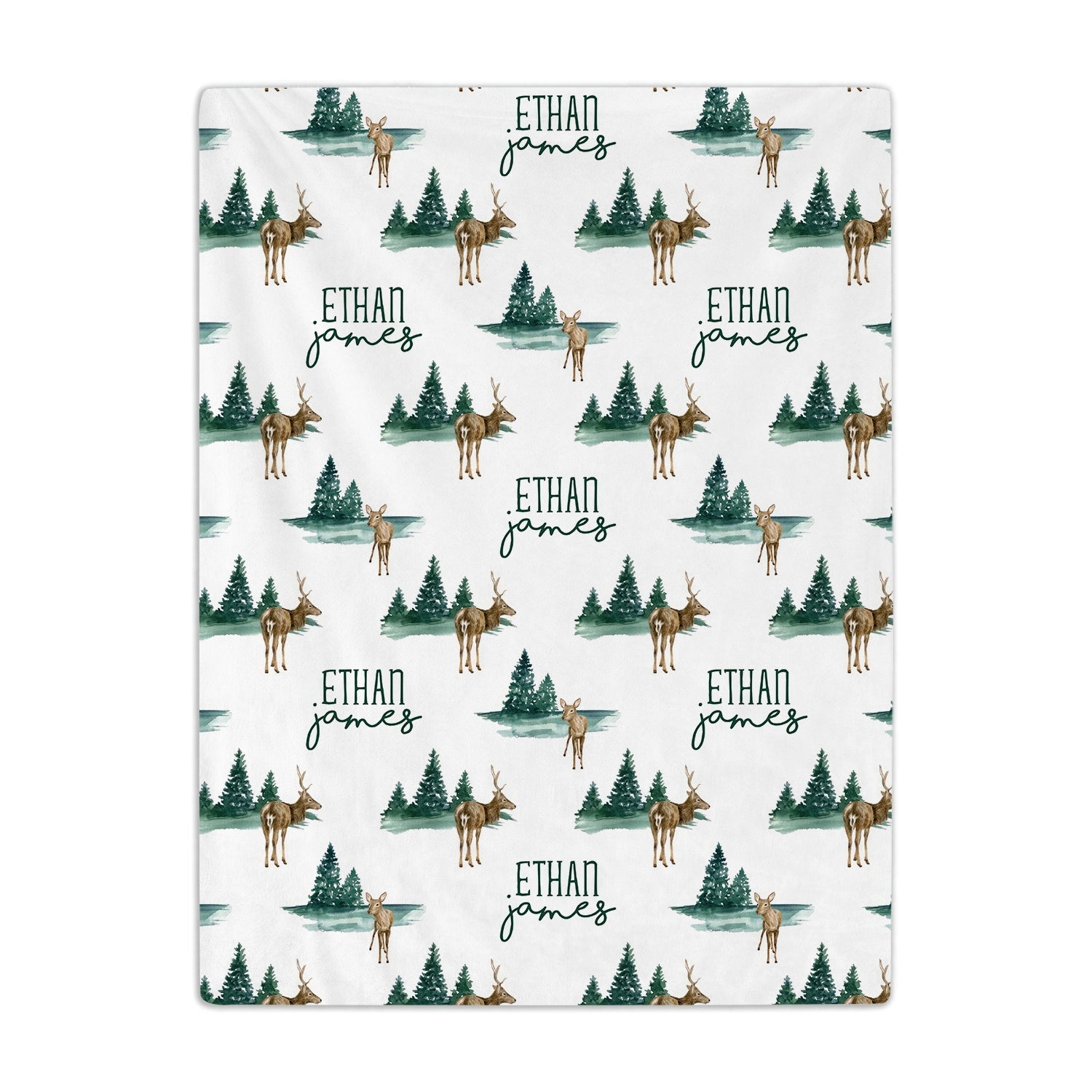 Personalized Deer Blanket - Birthday gift For Baby - Custom Baby Blanket - Elizabethfashions