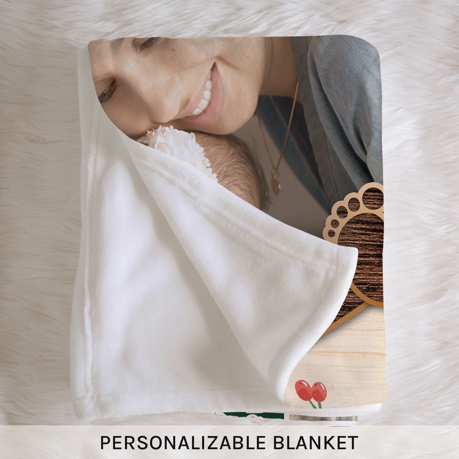 Dear Mommy - Personalized First Christmas gift For New Mom - Custom Blanket - Elizabethfashions