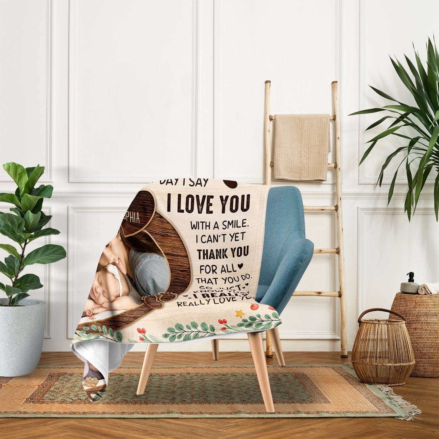 Dear Mommy - Personalized First Christmas gift For New Mom - Custom Blanket - Elizabethfashions