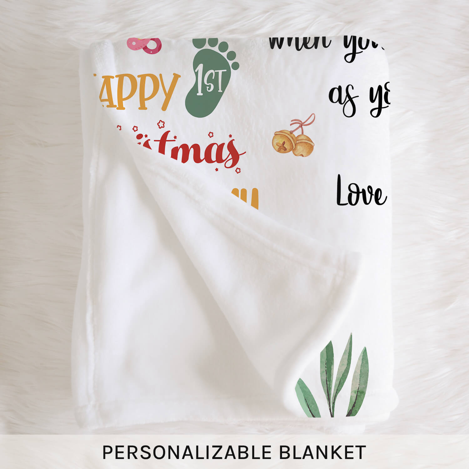 To My Mommy - Personalized First Christmas gift For New Mom - Custom Blanket - Elizabethfashions