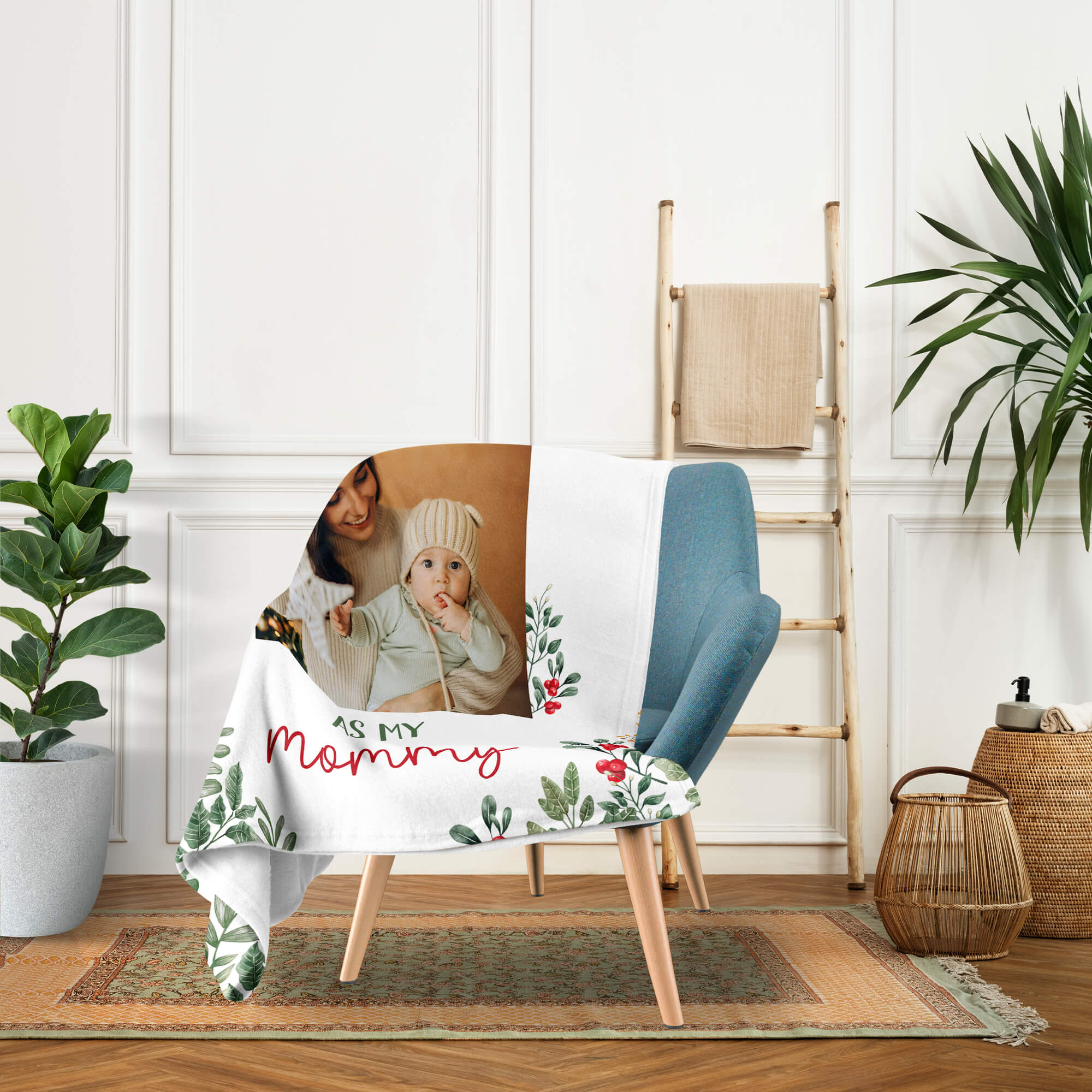 Happy 1st Christmas As My Mommy - Personalized First Christmas gift For New Mom - Custom Blanket - Elizabethfashions