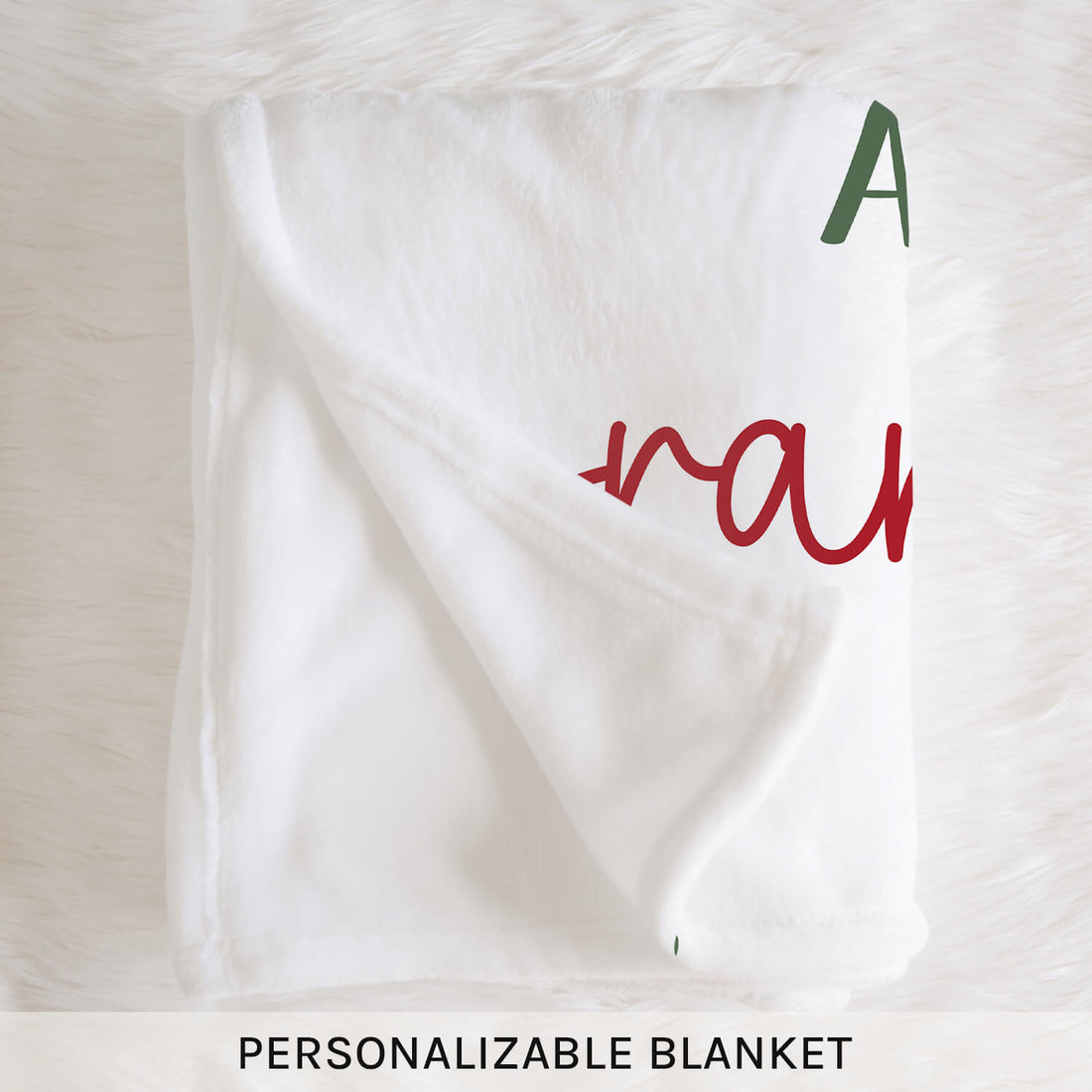 Happy 1st Christmas As My Grandma - Personalized First Christmas gift For Grandma - Custom Blanket - Elizabethfashions