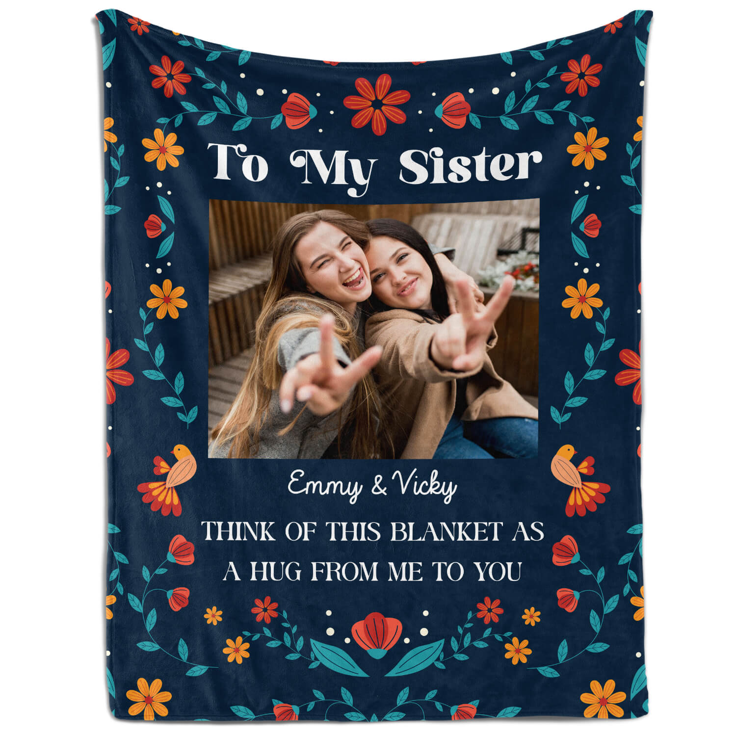 To My Sister - Personalized Birthday or Christmas gift For Sister - Custom Blanket - Elizabethfashions