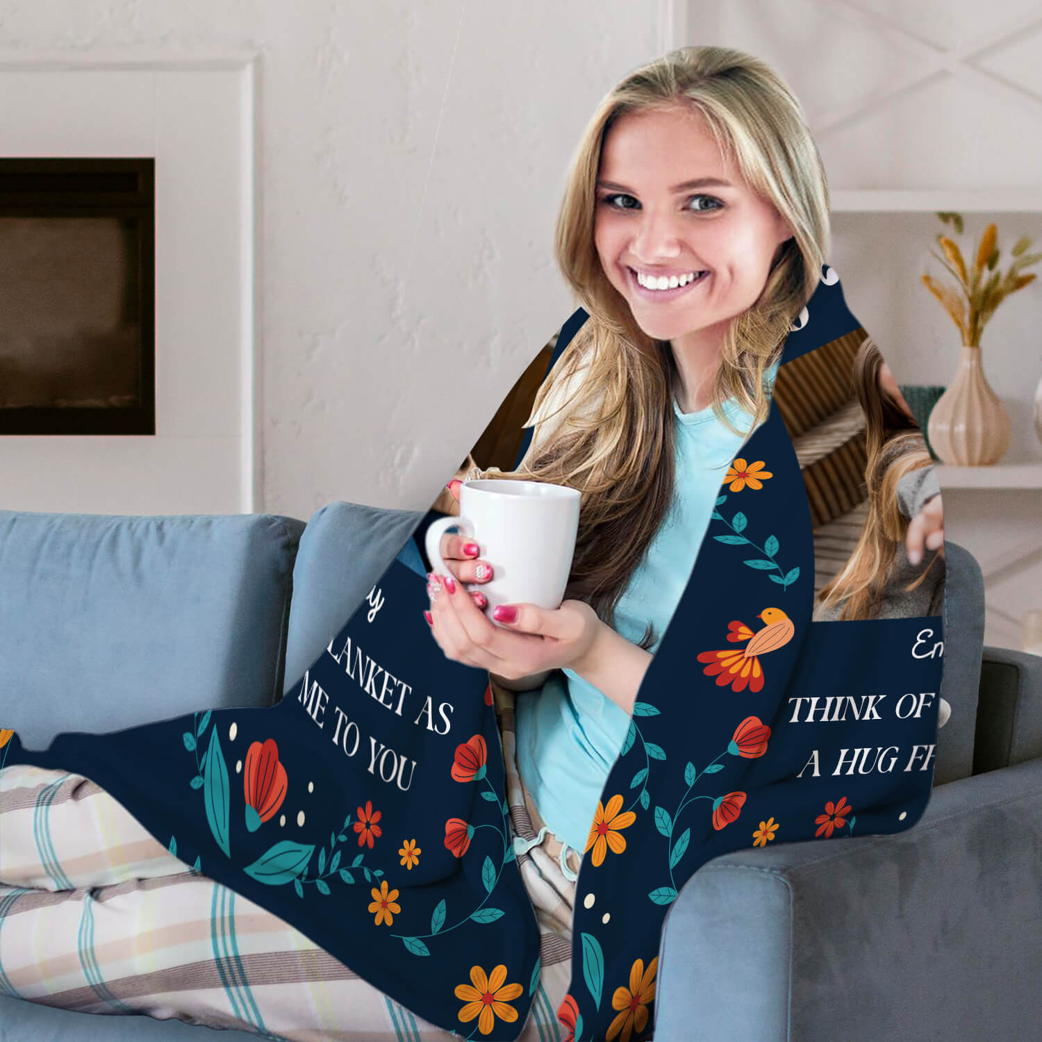 To My Sister - Personalized Birthday or Christmas gift For Sister - Custom Blanket - Elizabethfashions