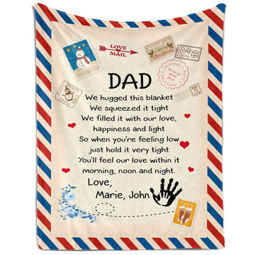 Dad - Personalized Christmas gift For Dad - Custom Blanket - Elizabethfashions