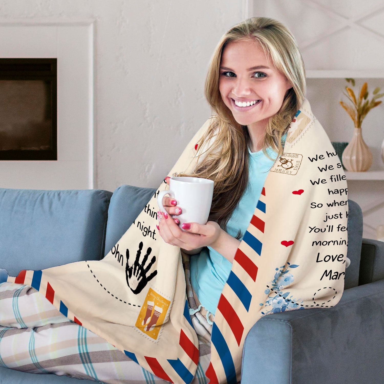 Dad - Personalized Christmas gift For Dad - Custom Blanket - Elizabethfashions