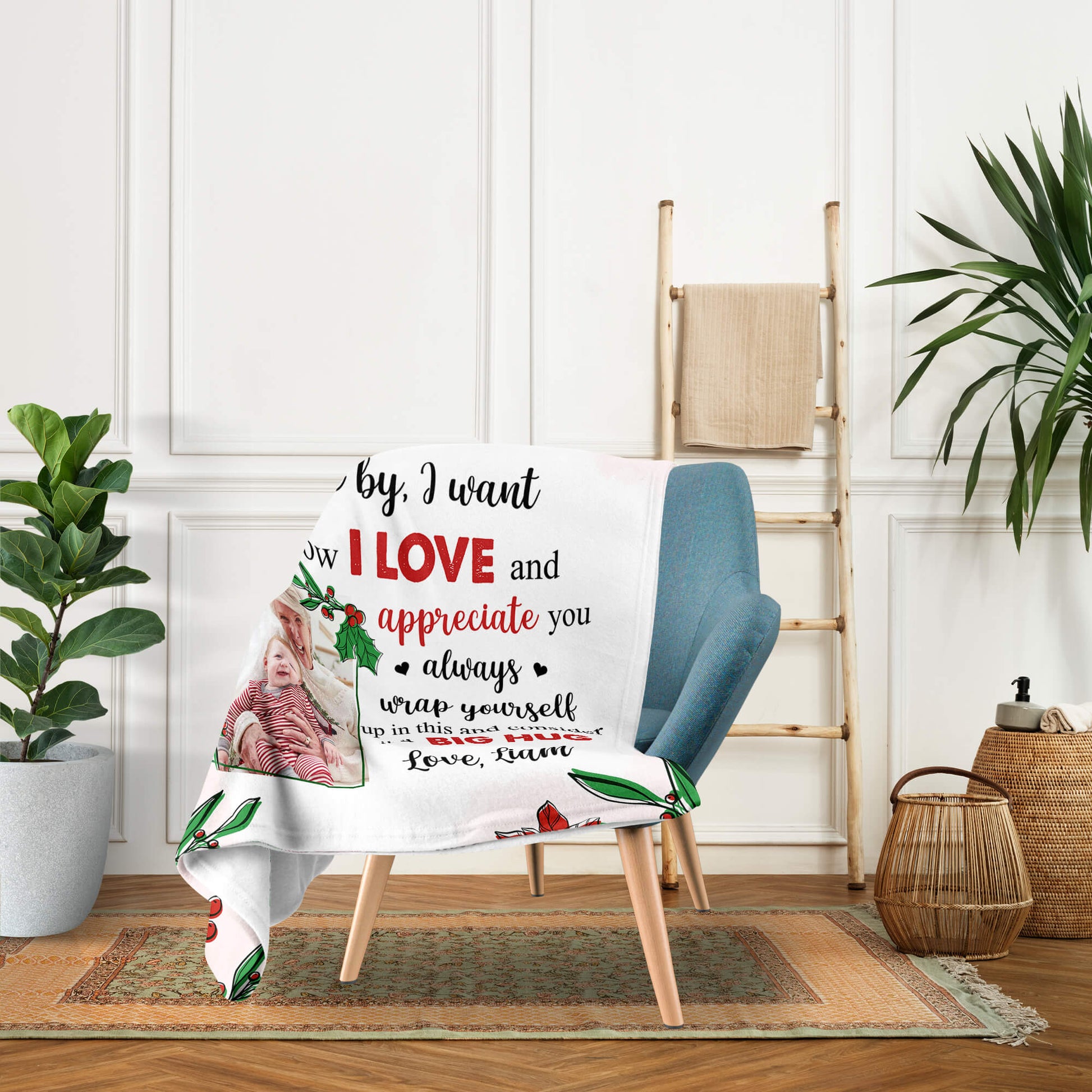 To My Grandma - Personalized Christmas gift For Grandma - Custom Blanket - Elizabethfashions