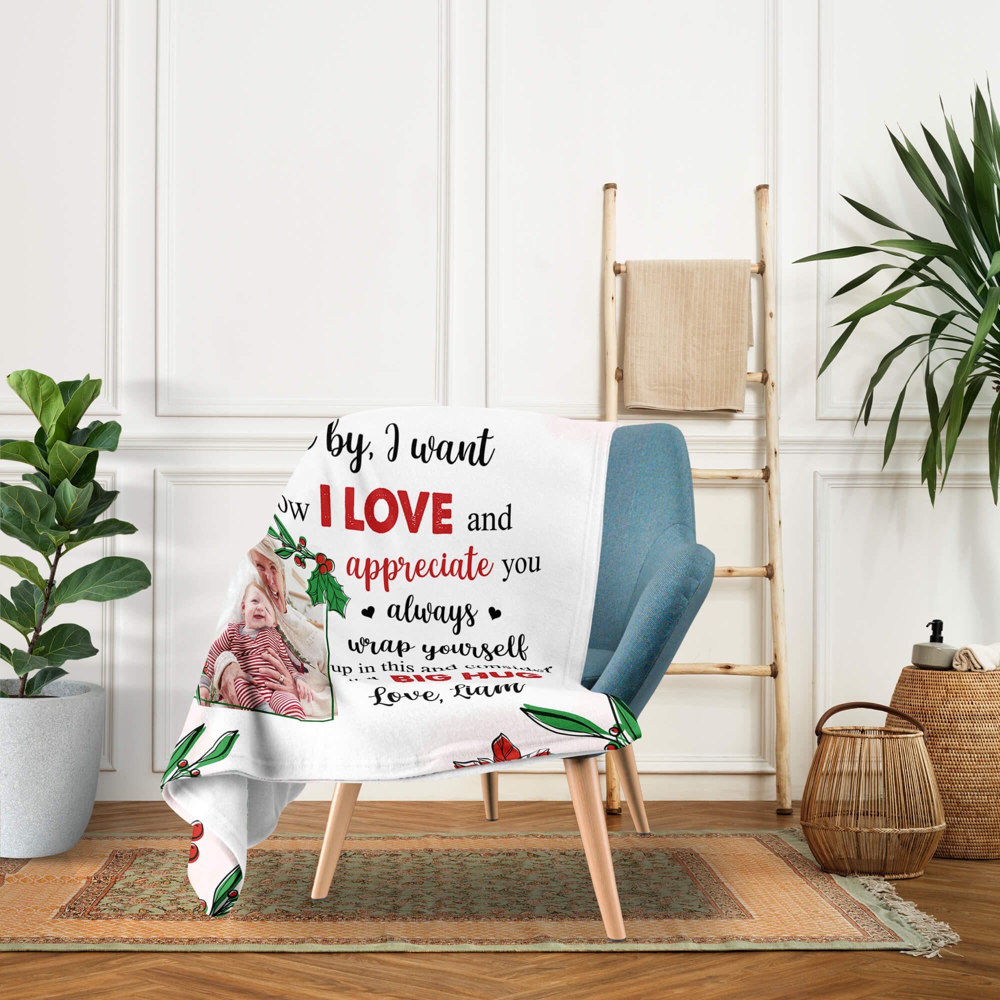 To My Grandma - Personalized Christmas gift For Grandma - Custom Blanket - Elizabethfashions