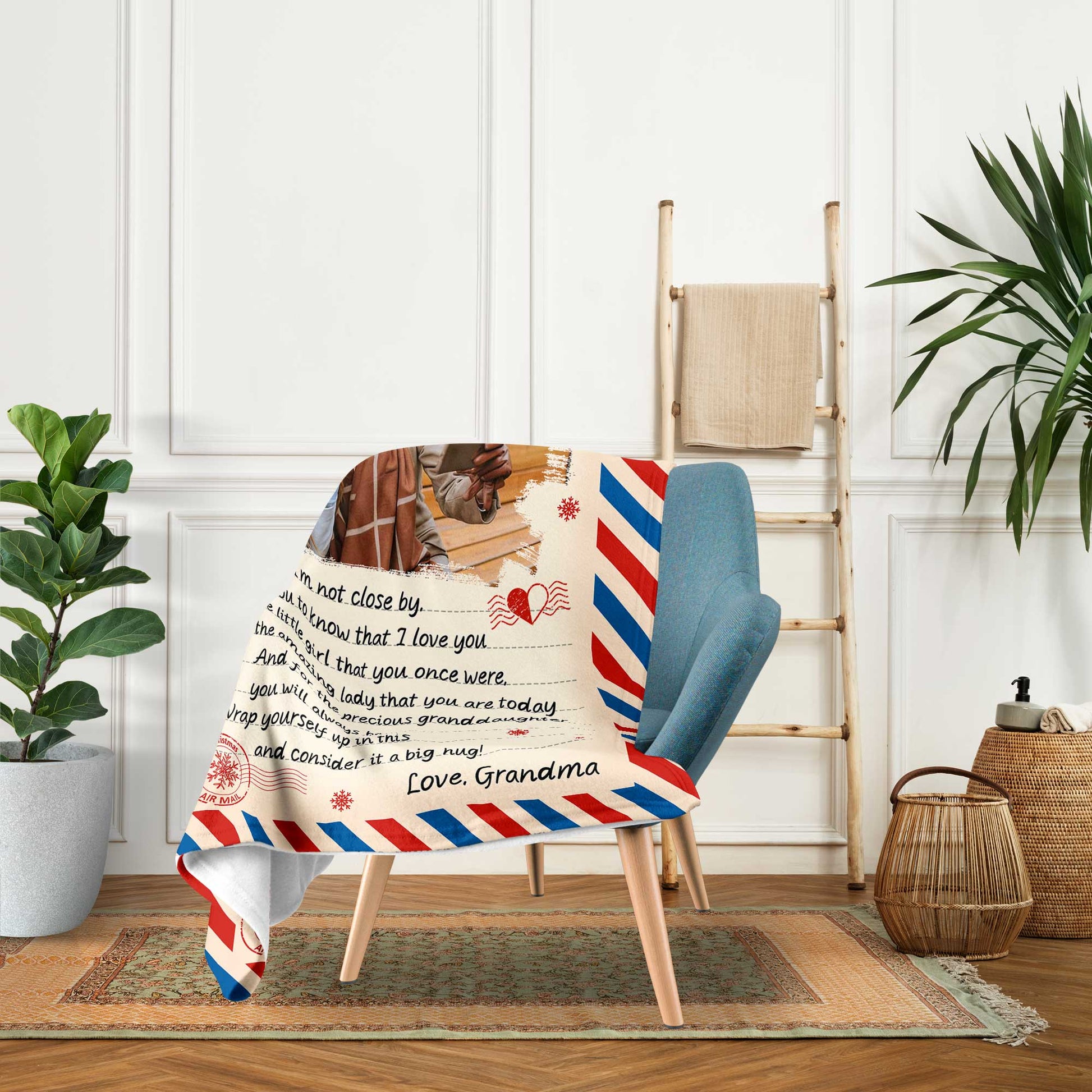 To My Granddaughter - Personalized Christmas gift For Granddaughter - Custom Blanket - Elizabethfashions