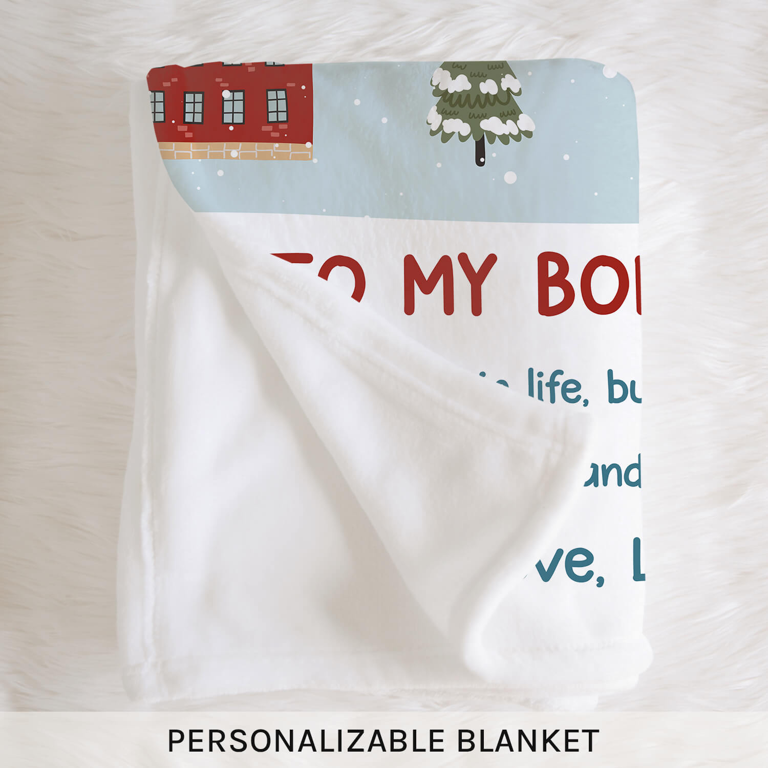 To My Bonus Mom - Personalized Christmas gift For Step Mom or Mother In Law - Custom Blanket - Elizabethfashions