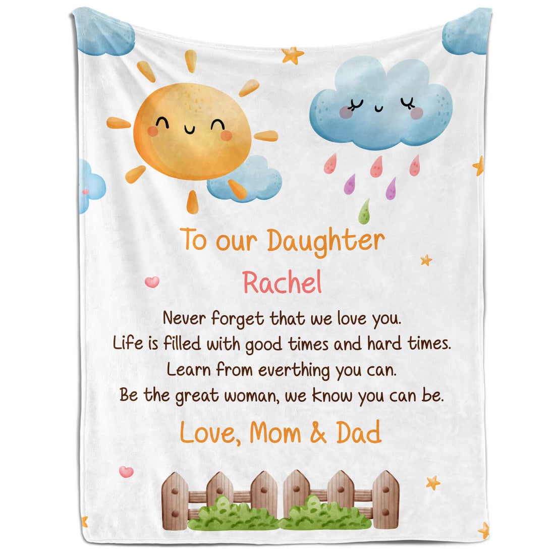 Be A Great Woman - Personalized Birthday or Christmas gift For Daughter - Custom Blanket - Elizabethfashions