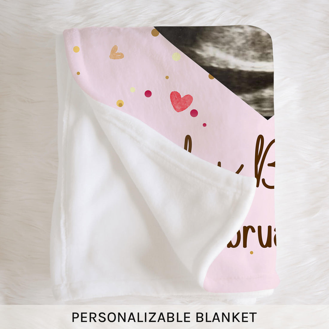 Adding A Little More Love - Personalized Valentine's Day Pregnancy Announcement gift For Family - Custom Blanket - Elizabethfashions