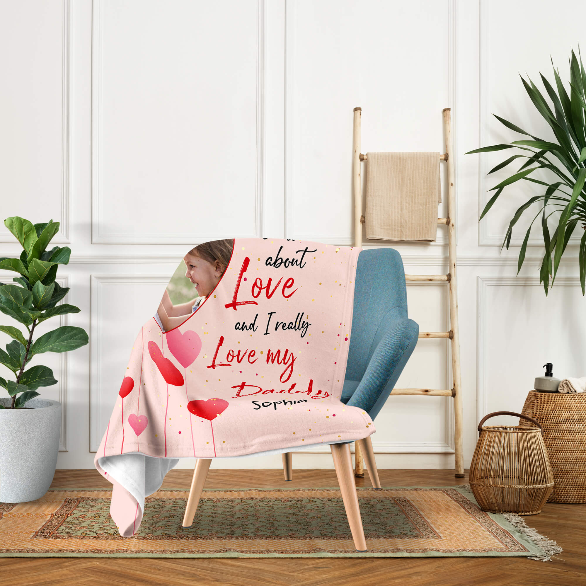 I Really Love My Daddy - Personalized Valentine's Day gift For Dad - Custom Blanket - Elizabethfashions