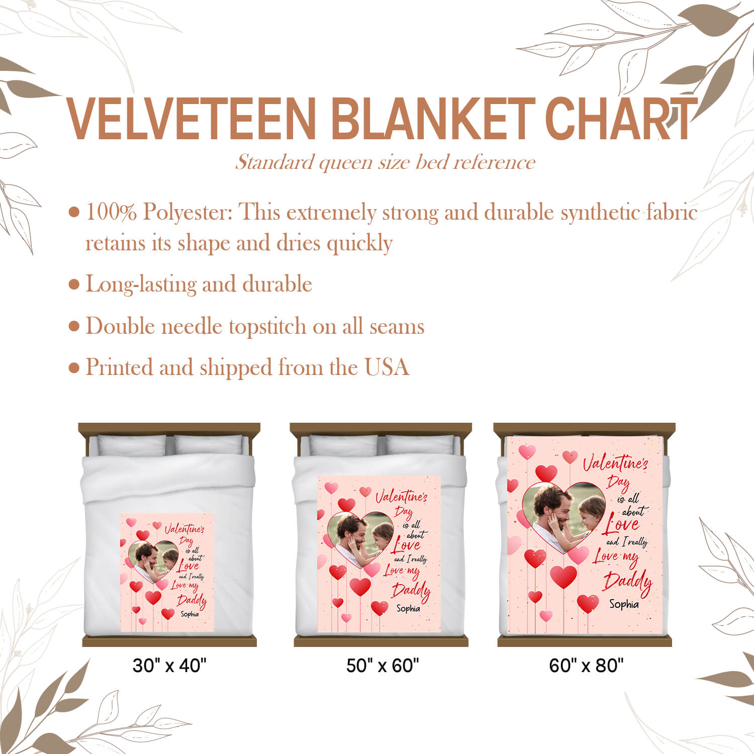 I Really Love My Daddy - Personalized Valentine's Day gift For Dad - Custom Blanket - Elizabethfashions