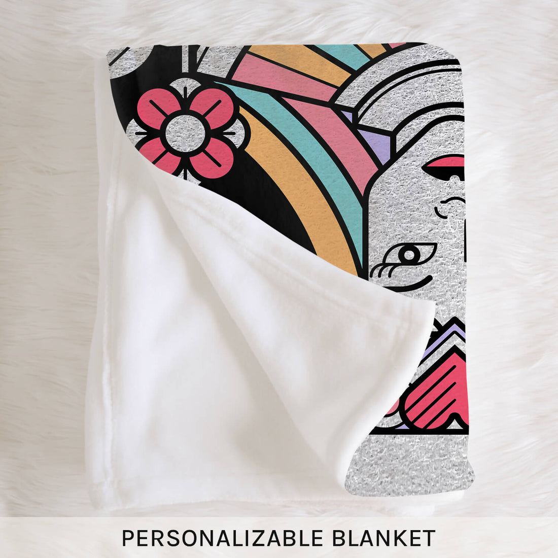 Poker Card - Personalized Anniversary or Valentine's Day gift For Boyfriend or Girlfriend - Custom Blanket - Elizabethfashions