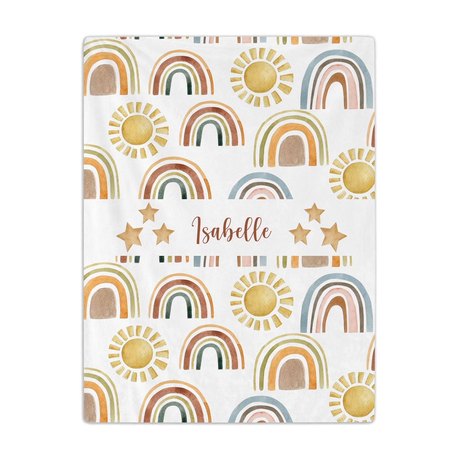 Rainbow Blanket - Personalized Birthday gift For Baby - Custom Baby Blanket - Elizabethfashions