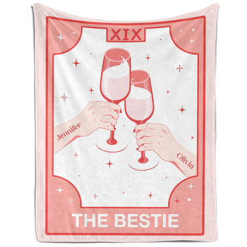The Bestie - Personalized Galetine's Day, Birthday or Christmas gift For Friends - Custom Blanket - Elizabethfashions