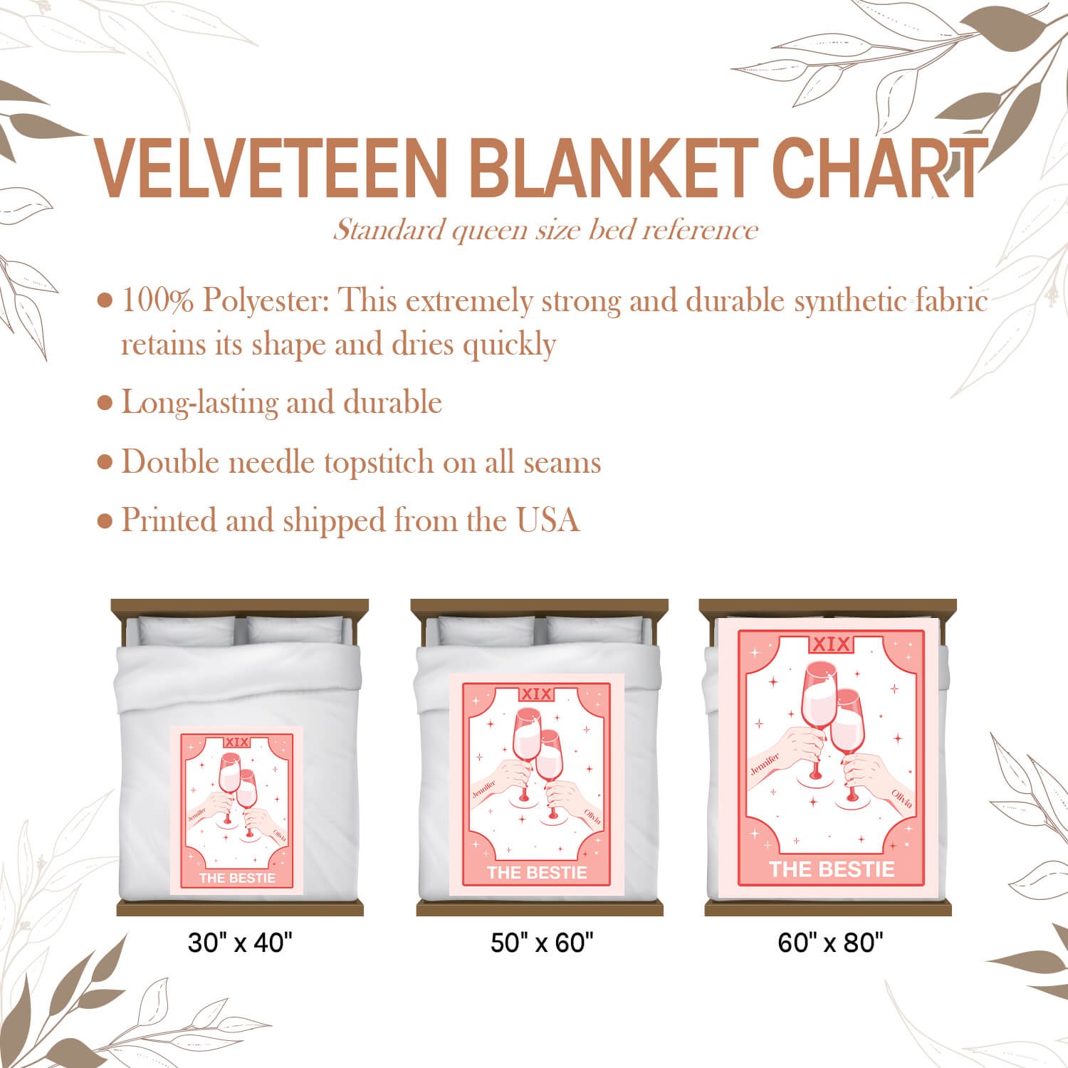 The Bestie - Personalized Galetine's Day, Birthday or Christmas gift For Friends - Custom Blanket - Elizabethfashions