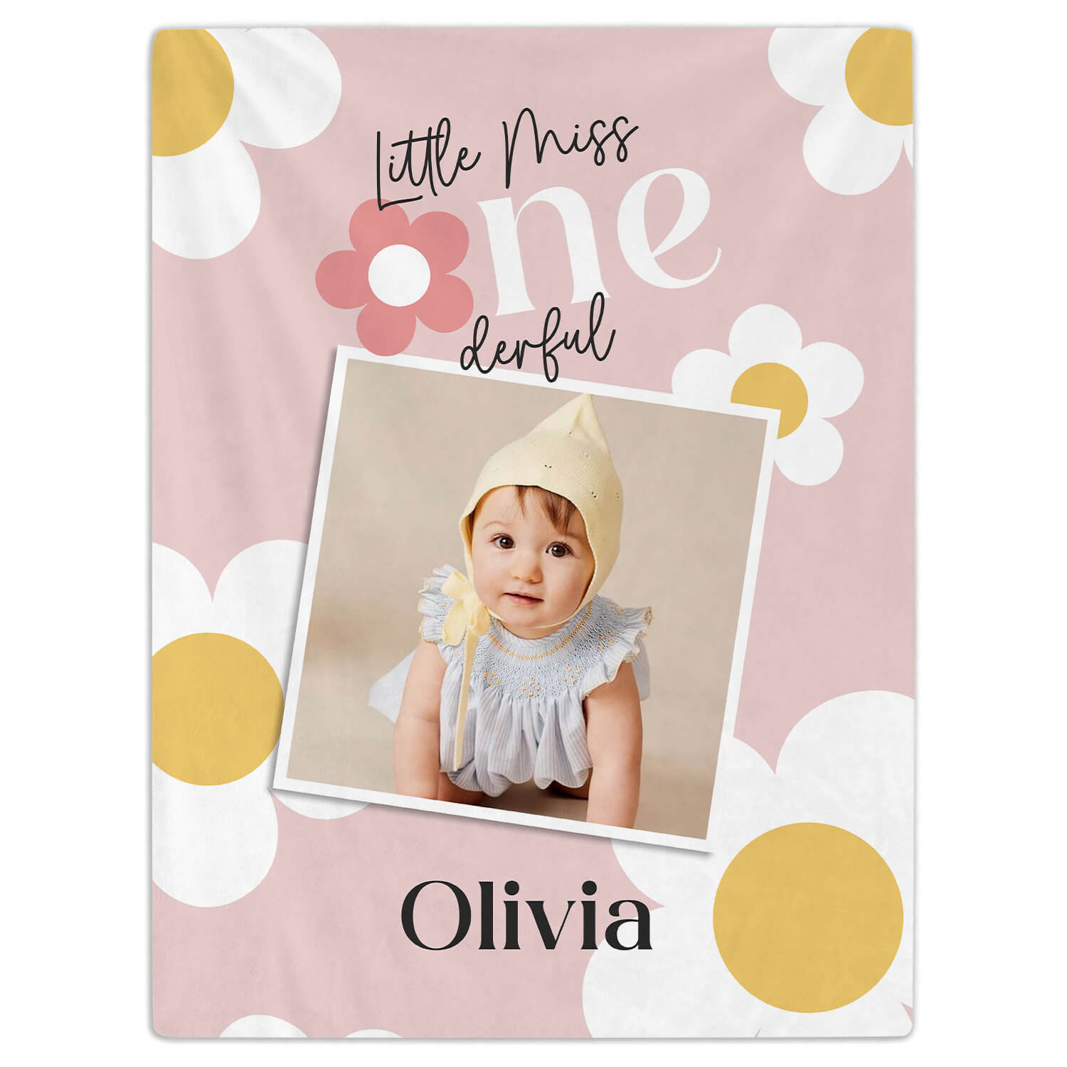 Little Miss Onederful - Personalized 1st Birthday gift For Baby - Custom Baby Blanket - Elizabethfashions