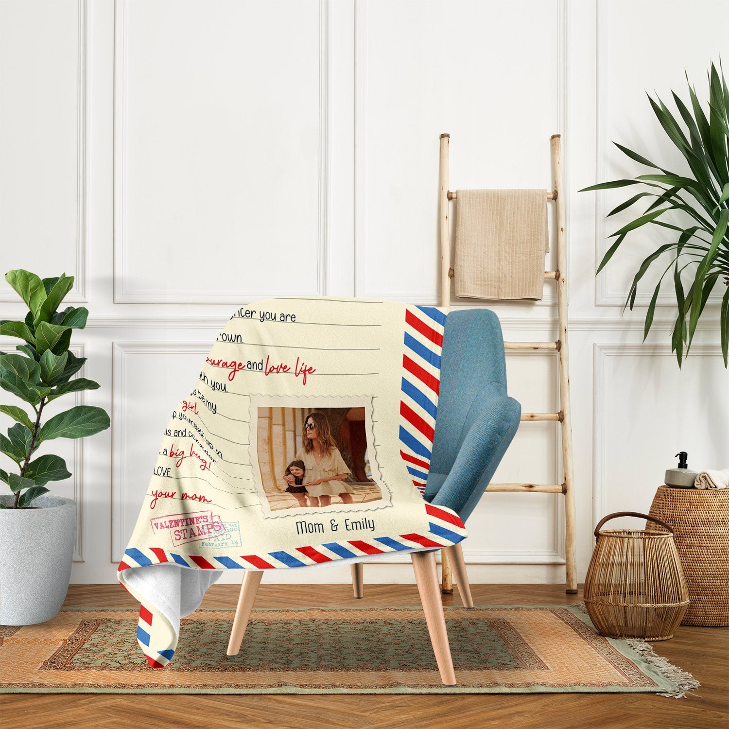 Daughter Valentine's Day - Personalized Valentine's Day gift For Daughter From Mom - Custom Blanket - Elizabethfashions