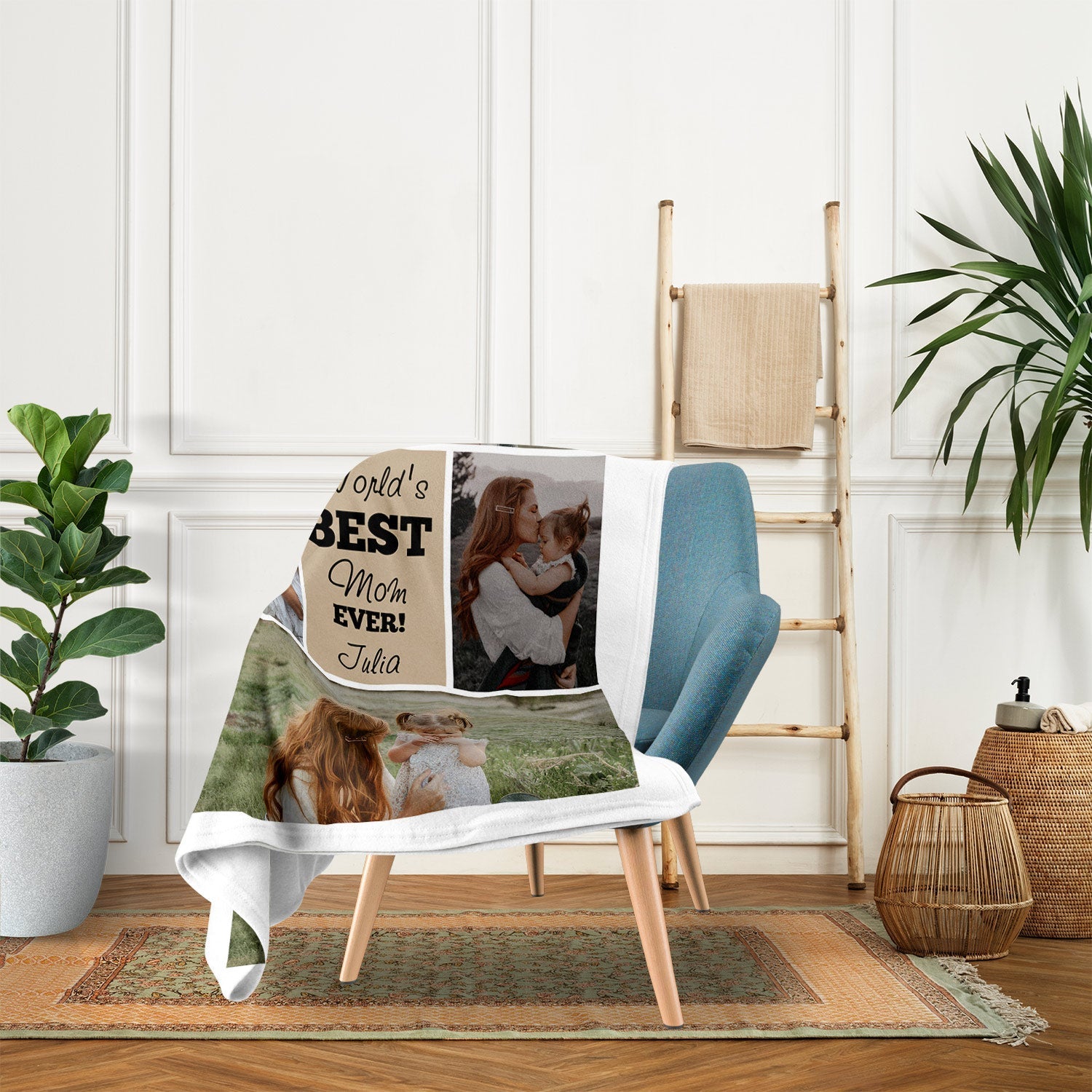 World's Best Mom - Personalized Mother's Day, Birthday, Valentine's Day or Christmas gift For Mom - Custom Blanket - Elizabethfashions