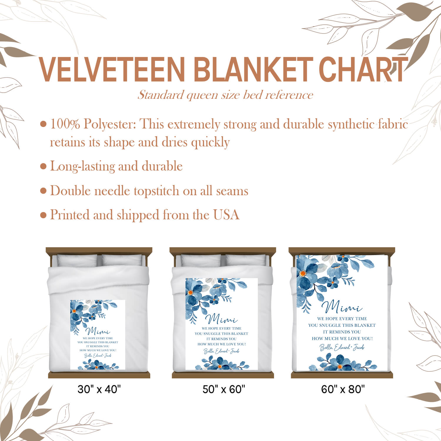 Hope Everytime You Snuggle In This Blanket - Personalized Mother's Day, Birthday, Valentine's Day or Christmas gift For Grandma - Custom Blanket - Elizabethfashions