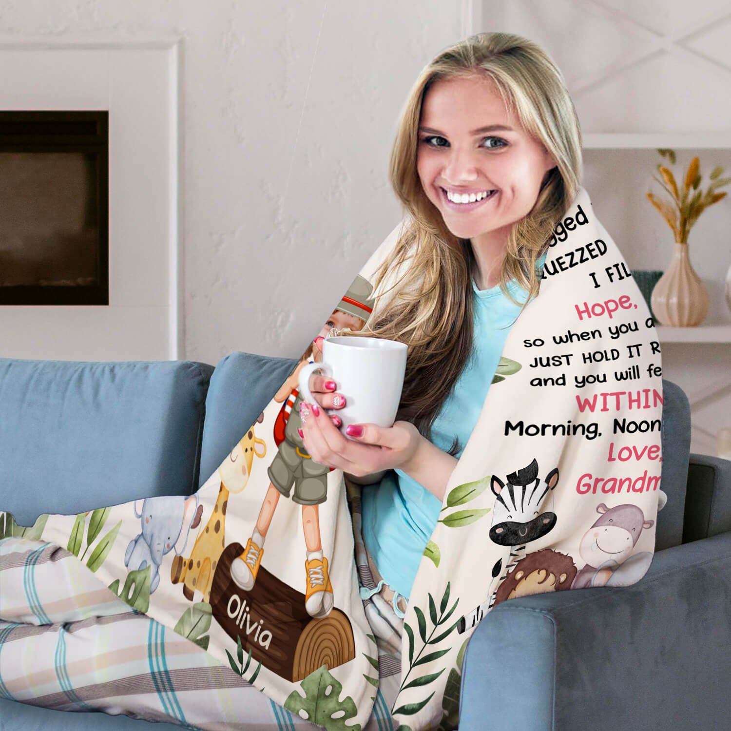 To My Granddaughter - Personalized Mother's Day, Birthday, Valentine's Day or Christmas gift For Granddaughter - Custom Blanket - Elizabethfashions