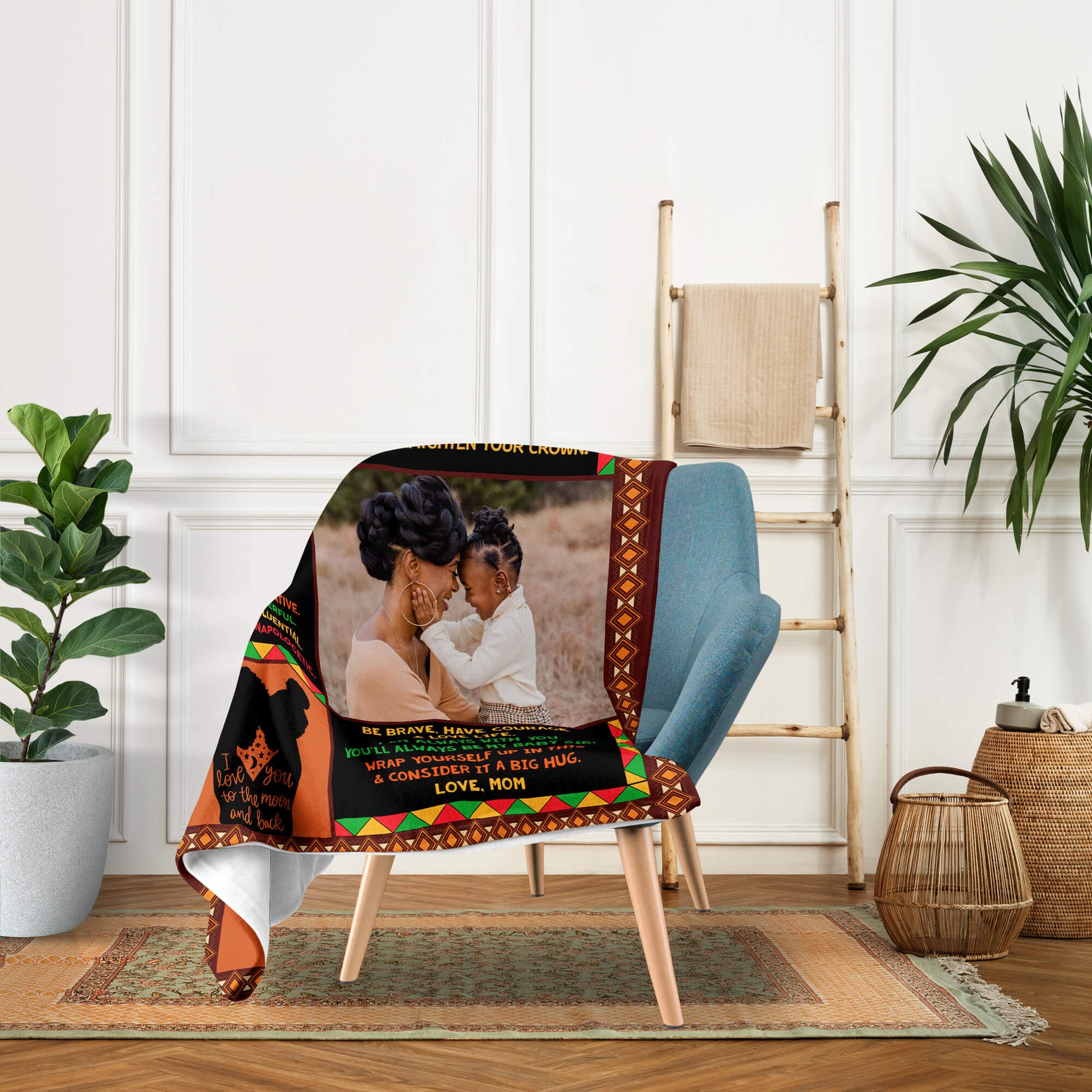 To My Daughter - Personalized  gift For Black Daughter - Custom Blanket - Elizabethfashions