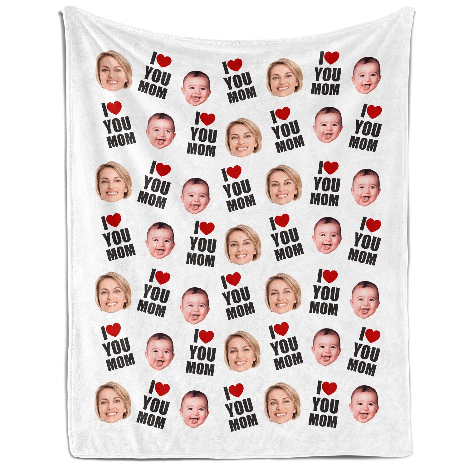 I Love You Mom - Personalized  gift For Mom - Custom Blanket - Elizabethfashions